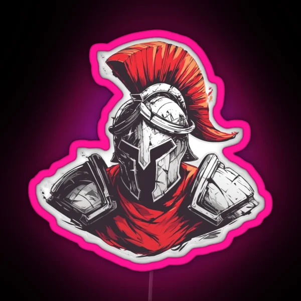 Ancient Greek Warrior Spartan RGB Neon Sign