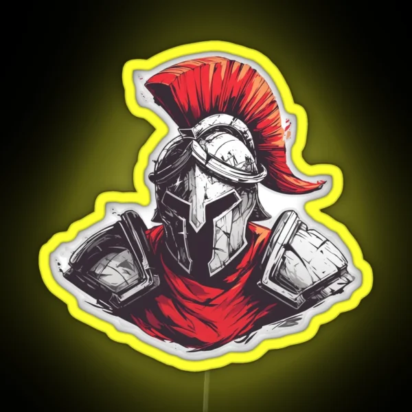 Ancient Greek Warrior Spartan RGB Neon Sign