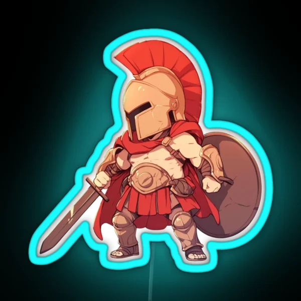 Ancient Greek Warrior Spartan RGB Neon Sign