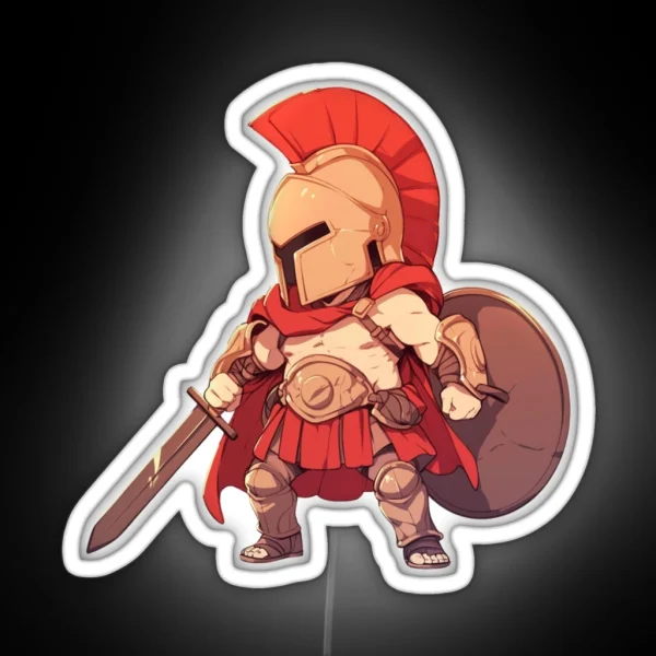Ancient Greek Warrior Spartan RGB Neon Sign