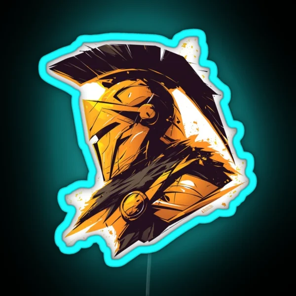 Ancient Greek Warrior Spartan RGB Neon Sign