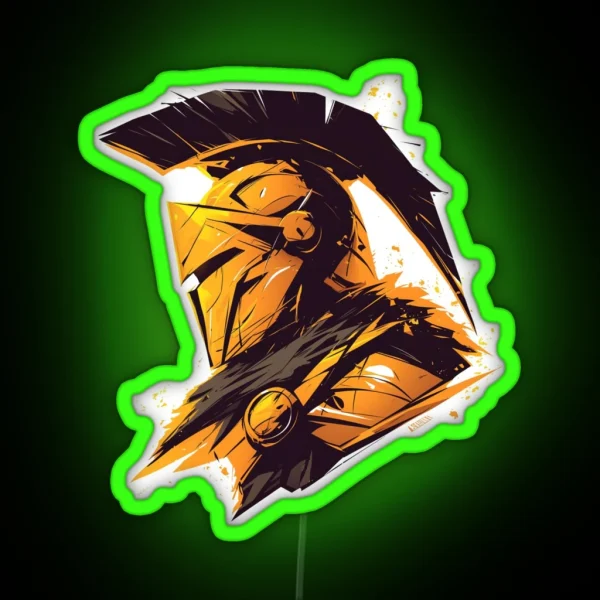 Ancient Greek Warrior Spartan RGB Neon Sign
