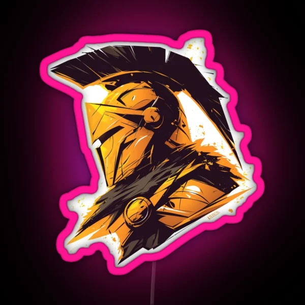 Ancient Greek Warrior Spartan RGB Neon Sign