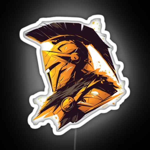 Ancient Greek Warrior Spartan RGB Neon Sign
