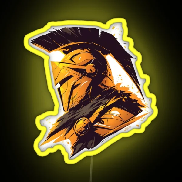 Ancient Greek Warrior Spartan RGB Neon Sign