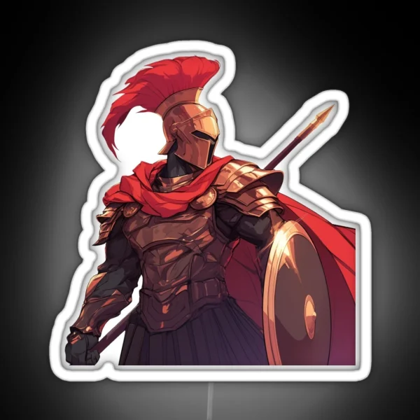 Ancient Greek Warrior Spartan RGB Neon Sign