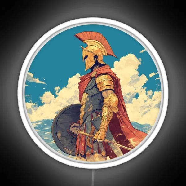 Ancient Greek Warrior Spartan RGB Neon Sign