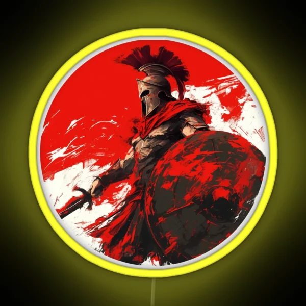 Ancient Greek Warrior Spartan RGB Neon Sign