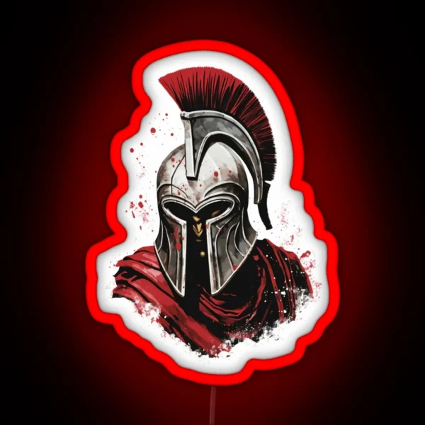 Ancient Greek Warrior Spartan RGB Neon Sign