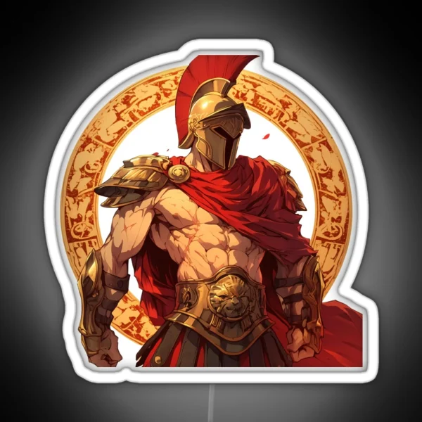 Ancient Greek Warrior Spartan RGB Neon Sign
