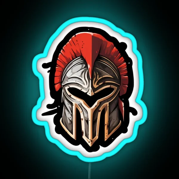 Ancient Greek Warrior Spartan RGB Neon Sign