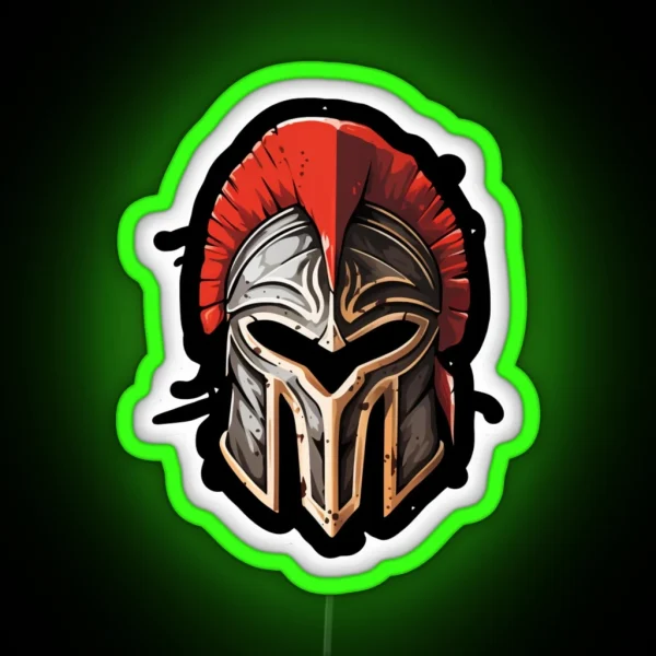 Ancient Greek Warrior Spartan RGB Neon Sign