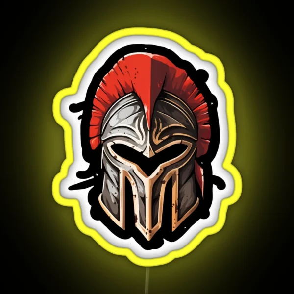 Ancient Greek Warrior Spartan RGB Neon Sign