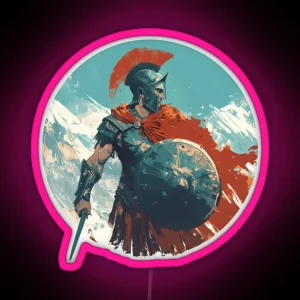 Ancient Greek Warrior Spartan RGB Neon Sign