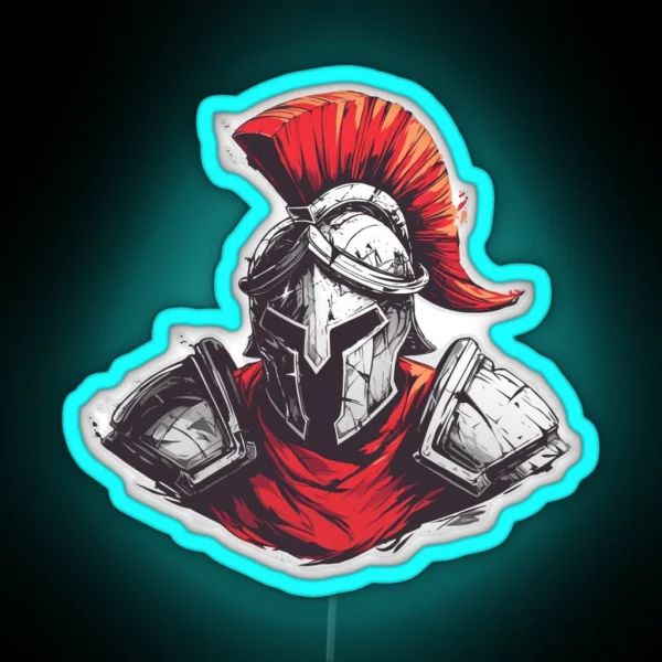 Ancient Greek Warrior Spartan RGB Neon Sign