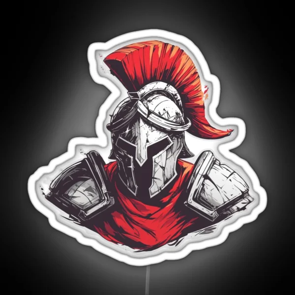 Ancient Greek Warrior Spartan RGB Neon Sign
