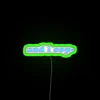 Neon Blue Accent Wall Sign with Modern Ombre Color Gradient