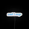 RGB Neon Sign with I Oop Blue Glowing Lettering