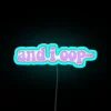 Customizable RGB LED neon sign in modern minimalist geometric style