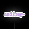 Glowing I OOP Design Neon Sign with Colorful RGB Lights
