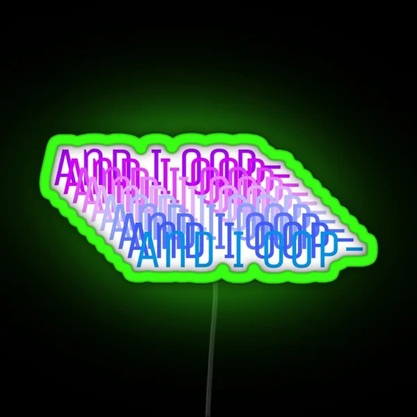 And I Oop Meme Led RGB Neon Sign