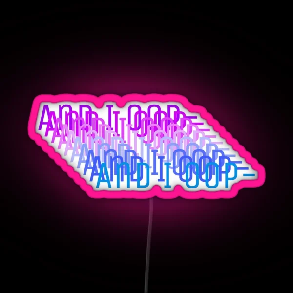 And I Oop Meme Led RGB Neon Sign