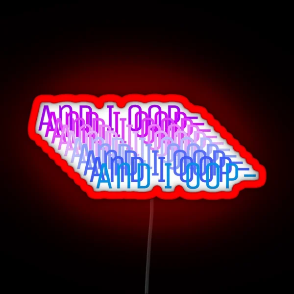 And I Oop Meme Led RGB Neon Sign