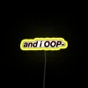RGB LED Neon Sign with I OOP Meme Humor Design