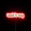 Modern I OOP neon sign with colorful RGB glowing letters