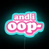 Vibrant RGB Neon Sign Display with Customizable Messages and Designs
