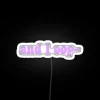 Eye-catching neon sign with color-changing RGB lighting effects and script.