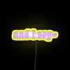 Vibrant full-color LED RGB neon sign for interior decoration purposes.