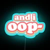 Vibrant RGB neon sign adding stylish ambiance to any room