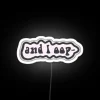 Neon Sign featuring vibrant RGB color changing letters "And I OOP