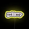 Customizable color-changing LED signs with dynamic RGB neon lighting effects