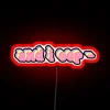 RGB Neon Art Piece with Distressed OOP Typography Style Design