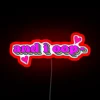 RGB Neon Sign: 'And I Oop' Trendy Bedroom Decor Statement