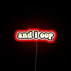 RGB Neon Sign with I Oop Typography Wall Decoration Artwork