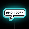 Colorful Neon Oop Sign in Vibrant RGB LED Lighting Design