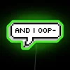 Neon Speech Bubble Home Decor Accent Wall Light Kit Display