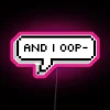 Vibrant RGB neon speech bubble wall decor LED art display