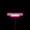 Unique nostalgic roommate bonding gift featuring vibrant RGB neon letters.