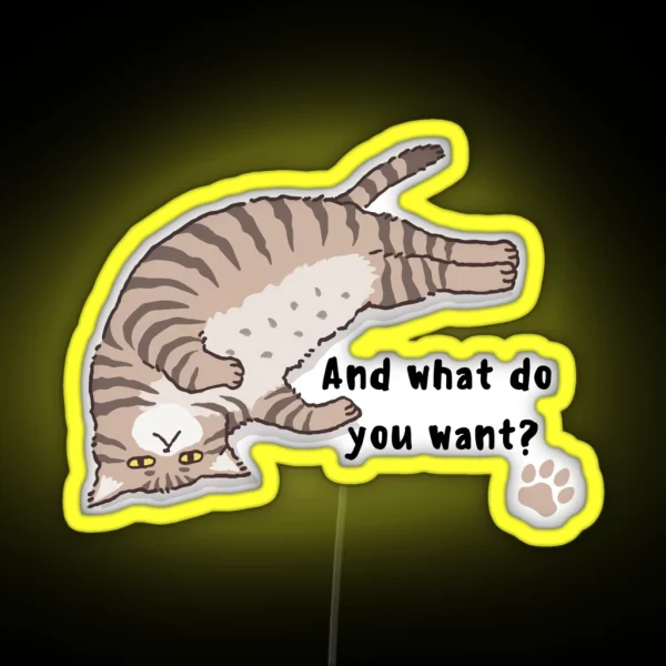 And What Do You Want Customizable Fashion Delight RGB Neon Sign
