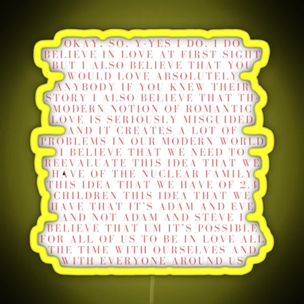 Andrew Garfield Love At First Sight Pink RGB Neon Sign