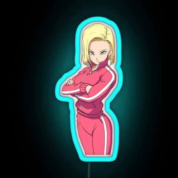 Android 18 RGB Neon Sign