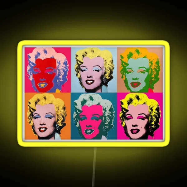 Andy Warhol Marilyn Monroe RGB Neon Sign