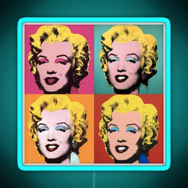Andy Warhol Marilyn RGB Neon Sign