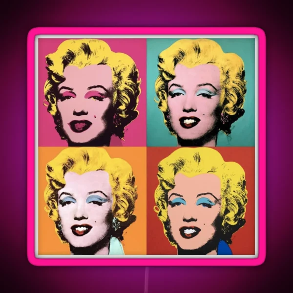 Andy Warhol Marilyn RGB Neon Sign