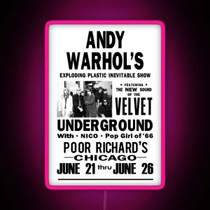 Andy Warhol S Velvet Underground RGB Neon Sign