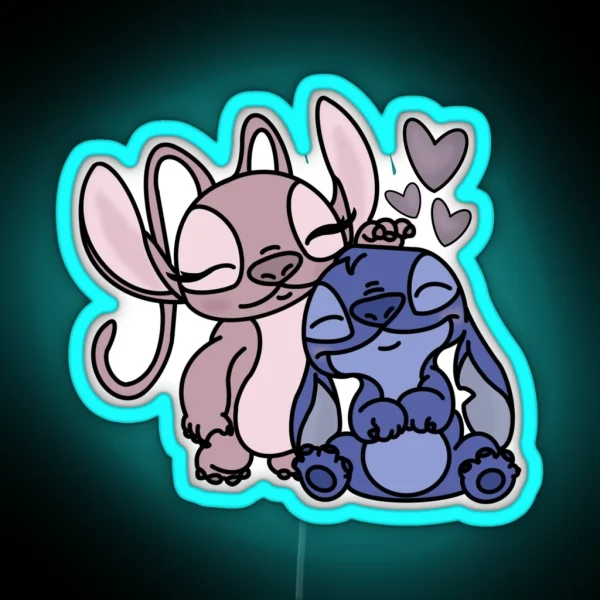 Angel And Stitch RGB Neon Sign